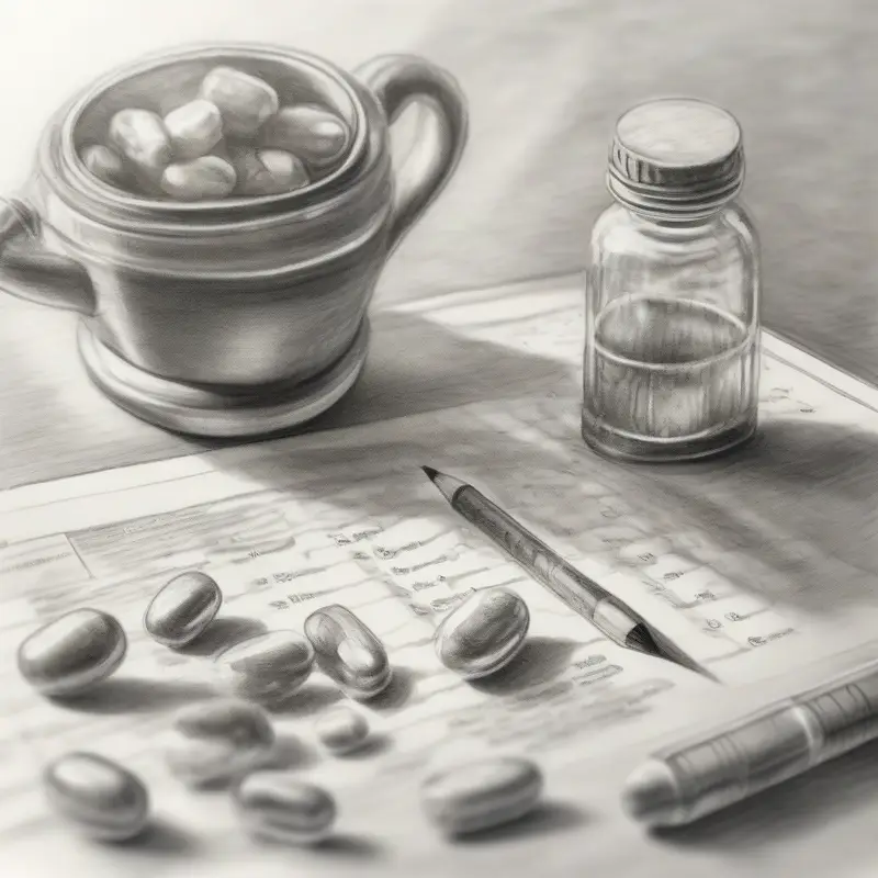 YEEGANO CAPSULE 90s: Complete Health Guide natural health supplement - pencil illustration