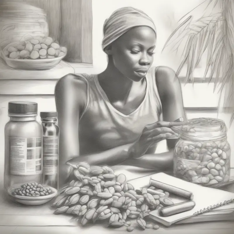 DYNA TONIC 780ml: Complete Health Guide natural health supplement - pencil illustration