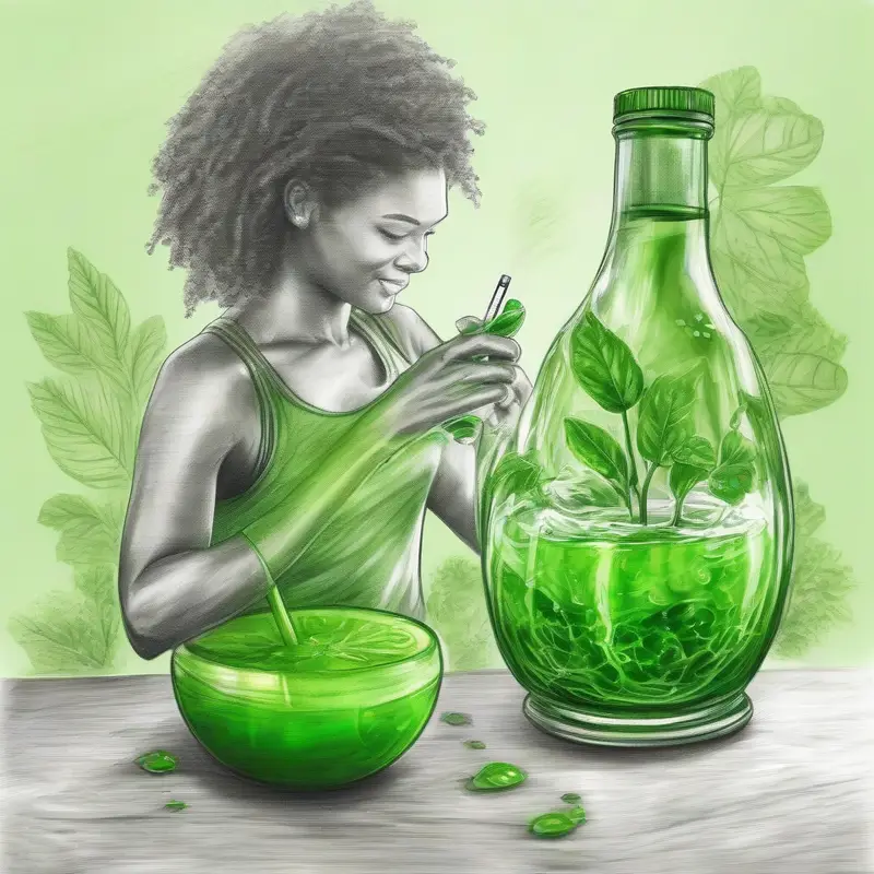 Liquid Chlorophyll Benefits: The Natural Blood Detox Guide Backed by Science natural health supplement - pencil illustration